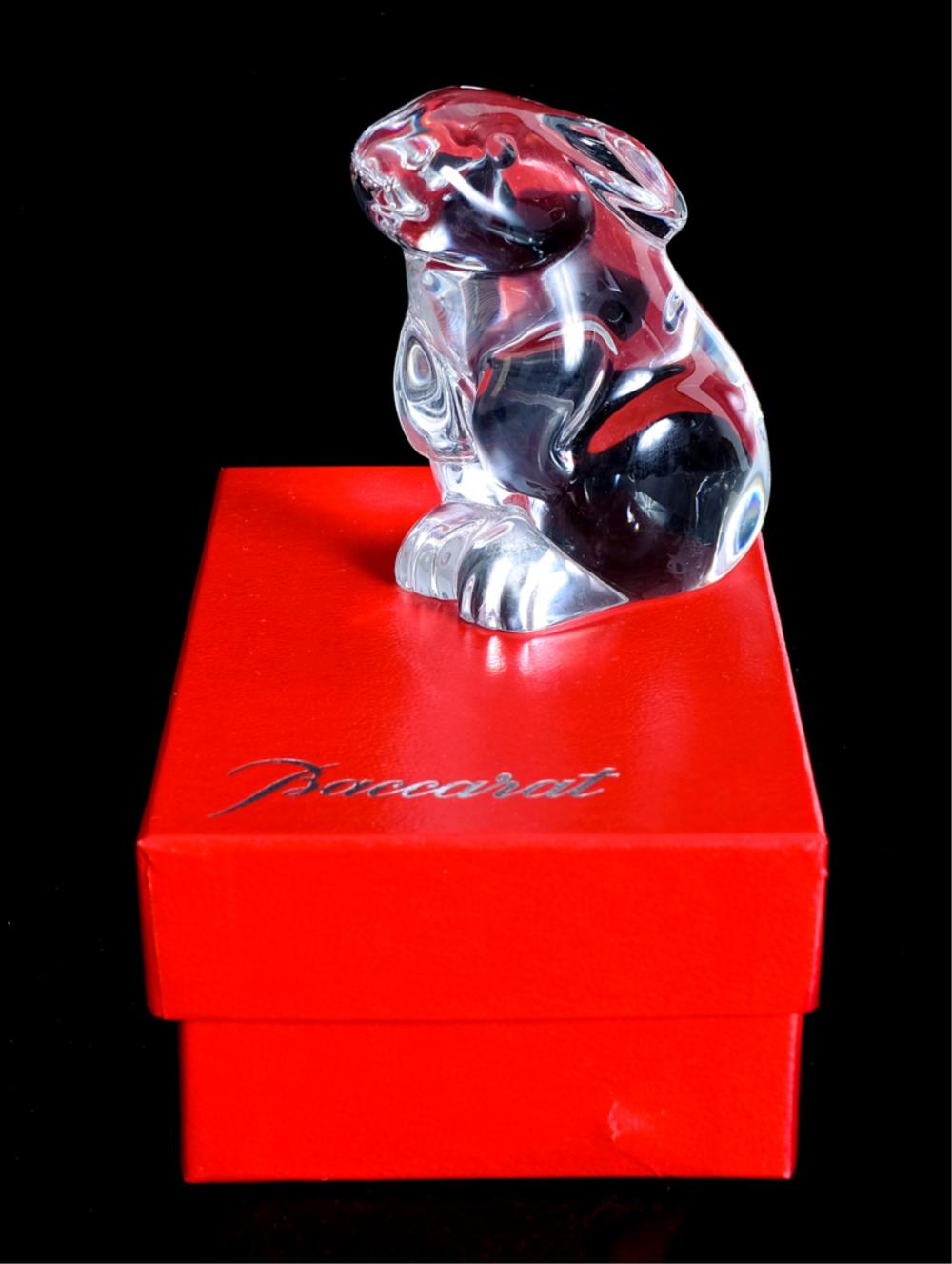 Appraisal: BACCARAT CRYSTAL SITTING RABBIT FIGURINEBaccarat Crystal Sitting Rabbit figurine or