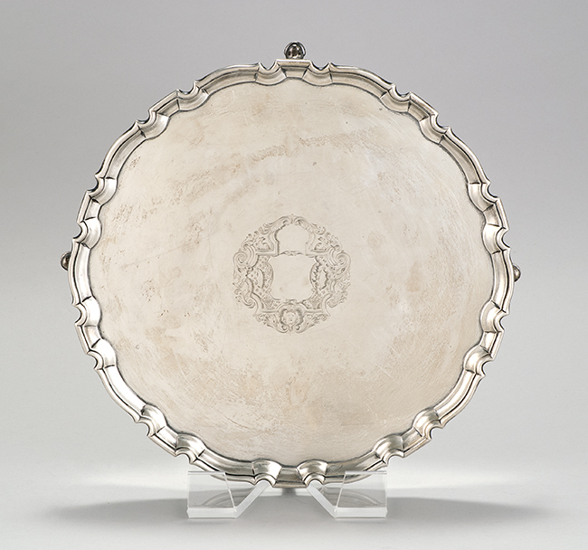 Appraisal: STERLING SILVER FOOTED SALVER BY TIFFANY After an original by