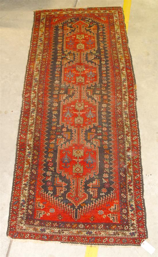 Appraisal: Caucasian Type Antique Carpet Early th Century Light overall wear