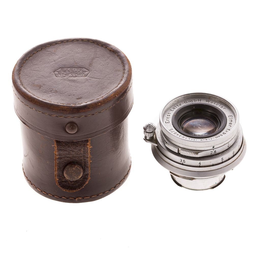 Appraisal: Leica Elmar Lens dated serial with Leitz leather storage case