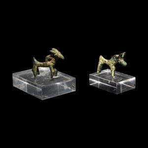 Appraisal: Two Luristan or Bronze Age Quadrupeds Circa Early st Millennium