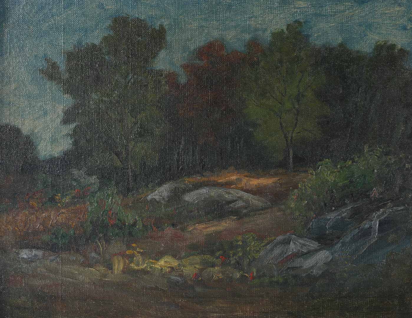 Appraisal: George Whitaker Landscape Sketch oil on canvas George William Whitaker