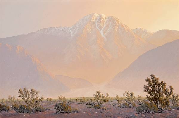 Appraisal: John William Hilton American - Mt San Jacinto at Dusk