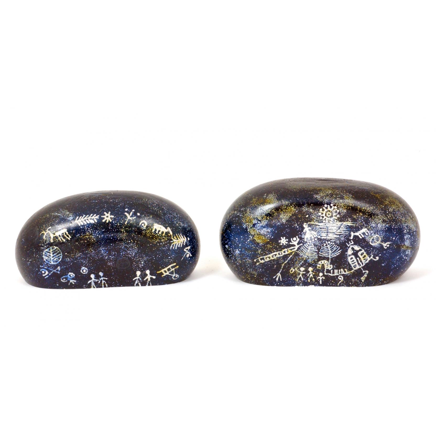 Appraisal: Ann and Goran Warff Two Lappland Series Paperweights s for