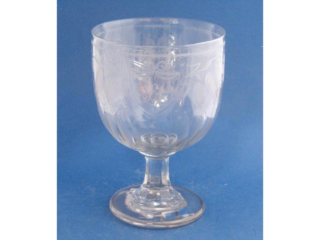 Appraisal: A LARGE REGENCY GOBLET with a broad and deep bowl