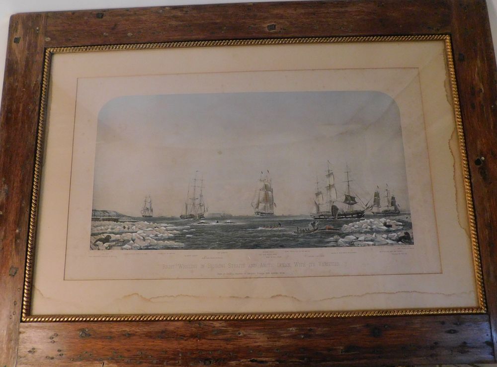 Appraisal: RIGHT WHALING PRINT AFTER RUSSELL Rare th century colored lithograph