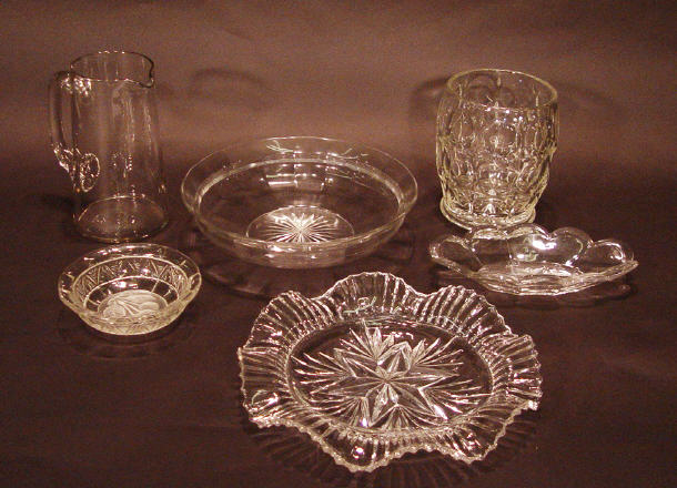 Appraisal: Extensive collection of pressed glassware dishes vases and other items