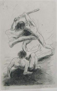 Appraisal: Odilon Redon French - Cain et Abel Etching and drypoint