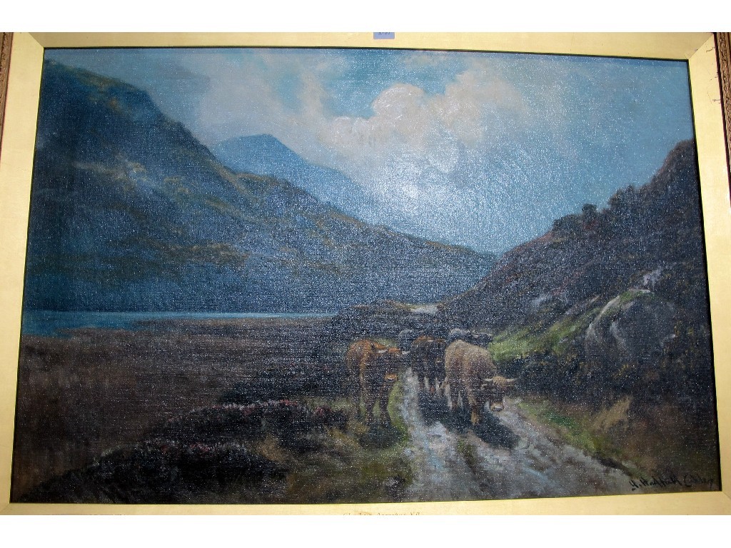 Appraisal: H HADFIELD CUBLEY Oil on canvas 'In Glen Loin Arrochar'