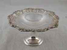 Appraisal: A silver cake stand Birmingham approx cm x cm weight