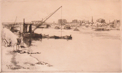 Appraisal: Pont Mirabeau Paris Bejot Eugene French - etching x inches