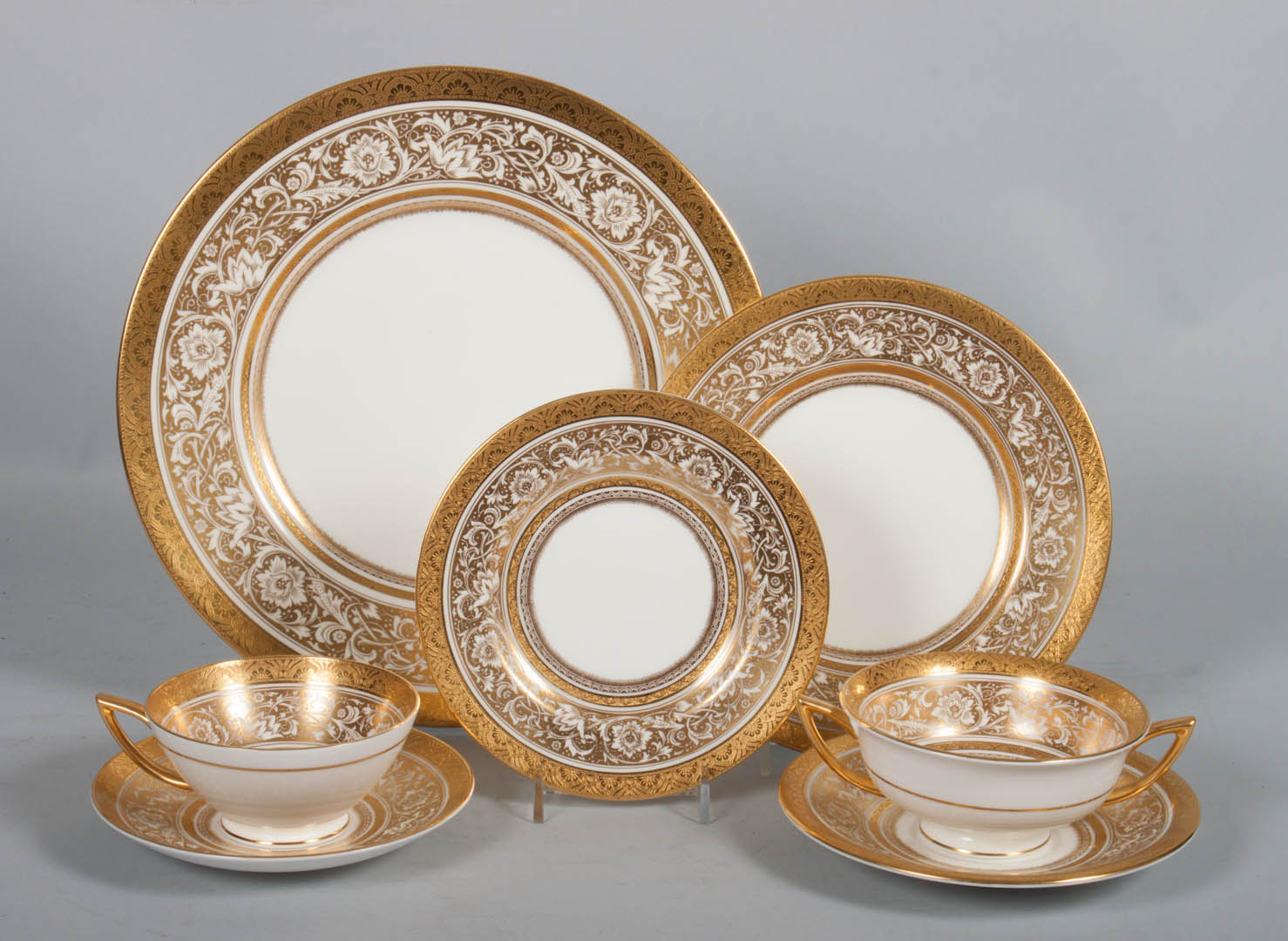 Appraisal: Minton china partial dinner service in the Porcelain Ball pattern