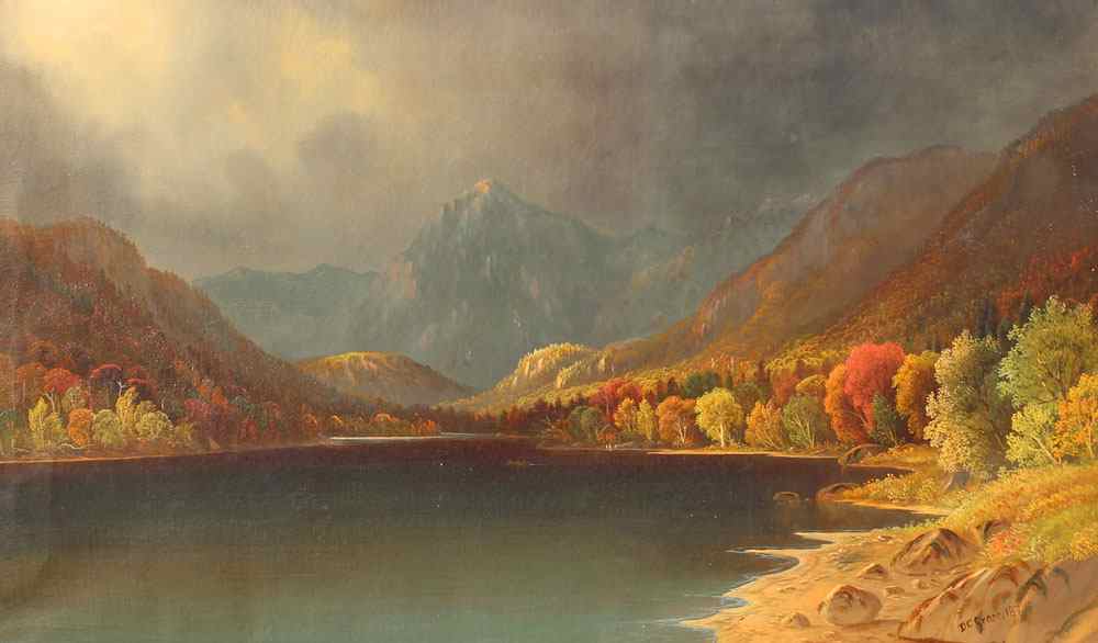 Appraisal: GROSE Daniel Charles American - Serene Autumnal Lakeside Scene With