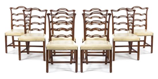 Appraisal: Sale Lot A Set of Eight Chippendale Style Dining Chairs