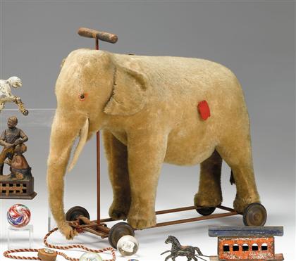 Appraisal: Steiff mohair pull toy ride on elephant th century H