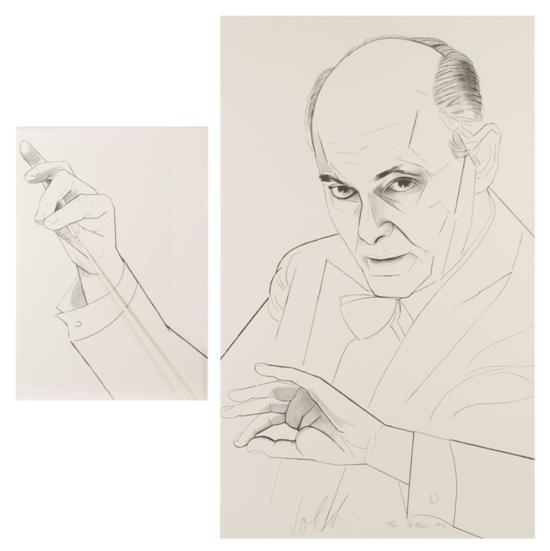 Appraisal: Ed Weis American th Century Portrait of Sir George Solti