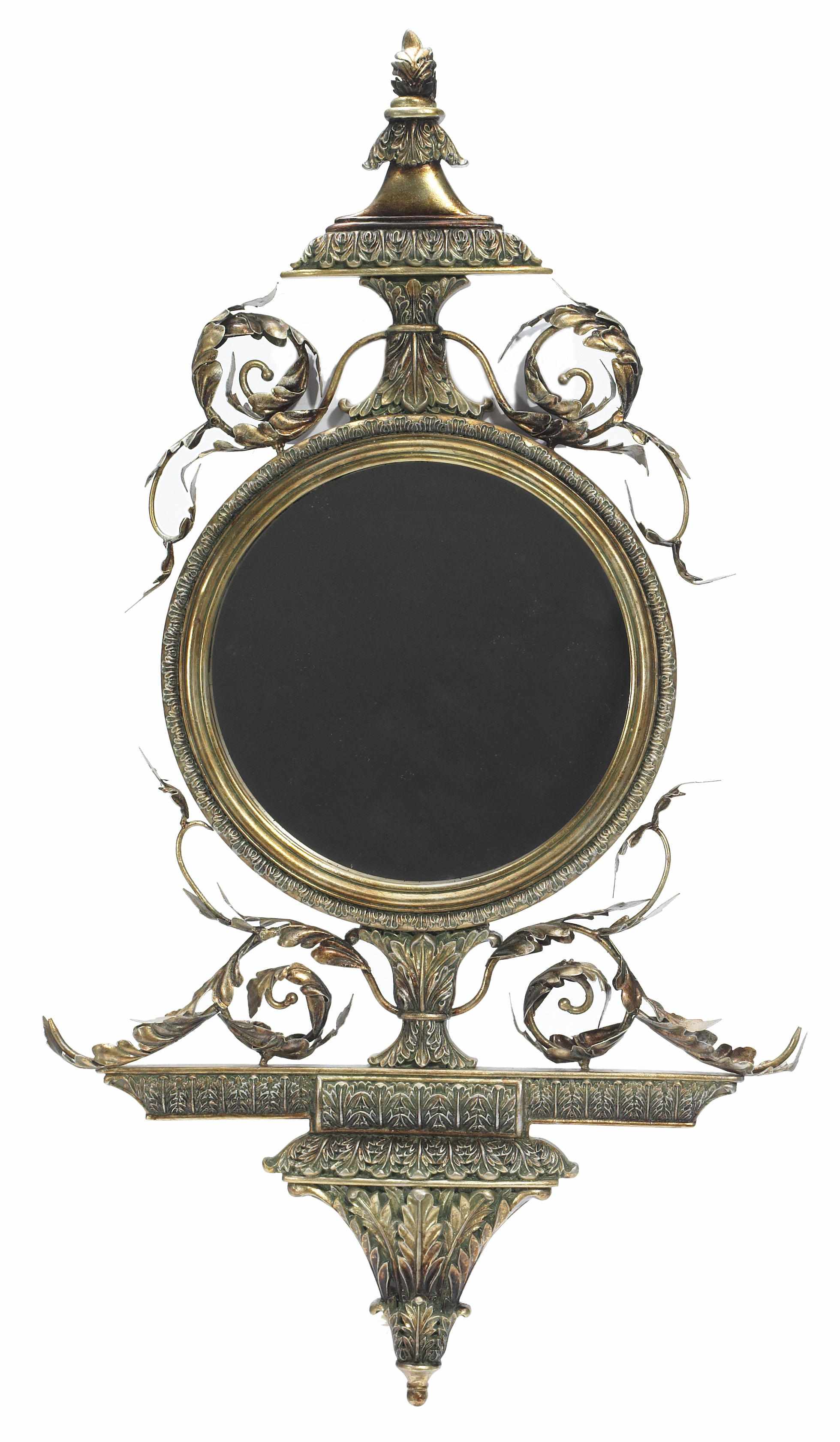 Appraisal: A Neoclassical style giltwood and gilt metal mirror late th