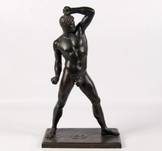 Appraisal: CANOVA BRONZE NUDE FIGURE OF MAN BRONZE NUDE FIGURE OF