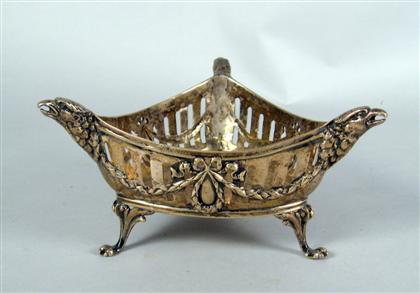 Appraisal: German silver centerpiece basket weinranck schmidt hanau Of triform shape