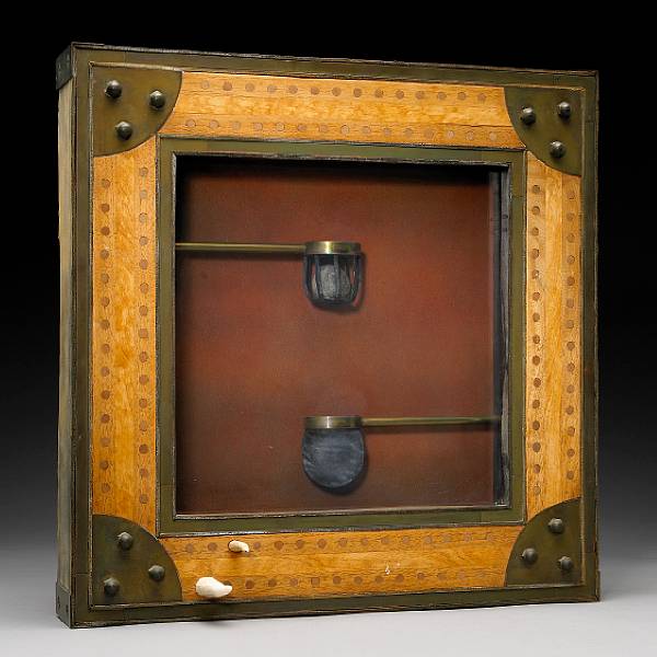 Appraisal: Robert Helm American born Rooms Unobserved walnut maple brass leather