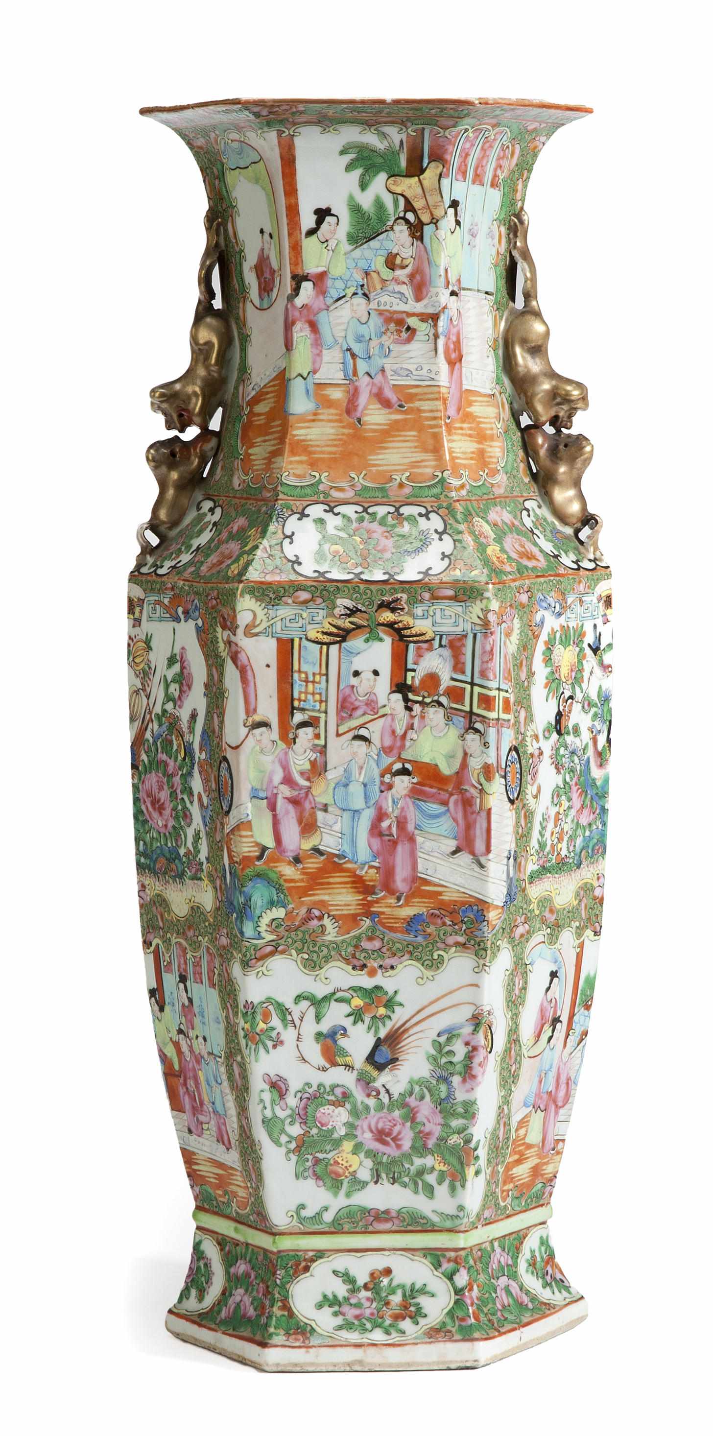 Appraisal: A Canton famille rose porcelain vase late th century height