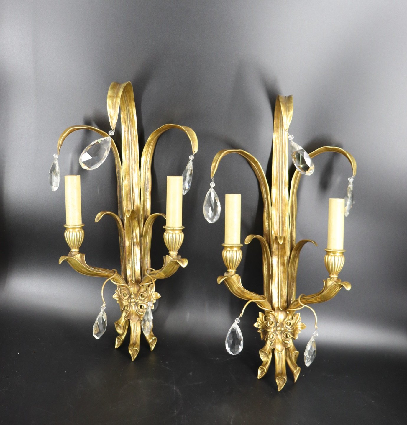 Appraisal: E F Caldwell New York Impressive Pair of Sconces Nice