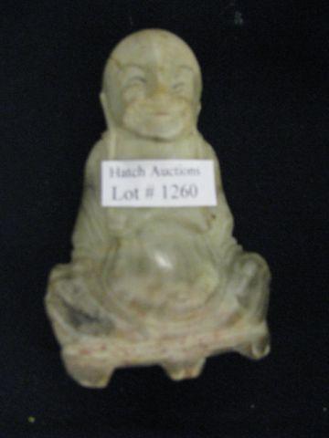 Appraisal: Carved Soapstone Figurine of a Buddha