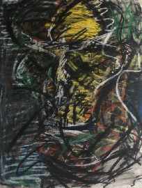 Appraisal: David Fairbairn born Face I pastel signed and dated 'David