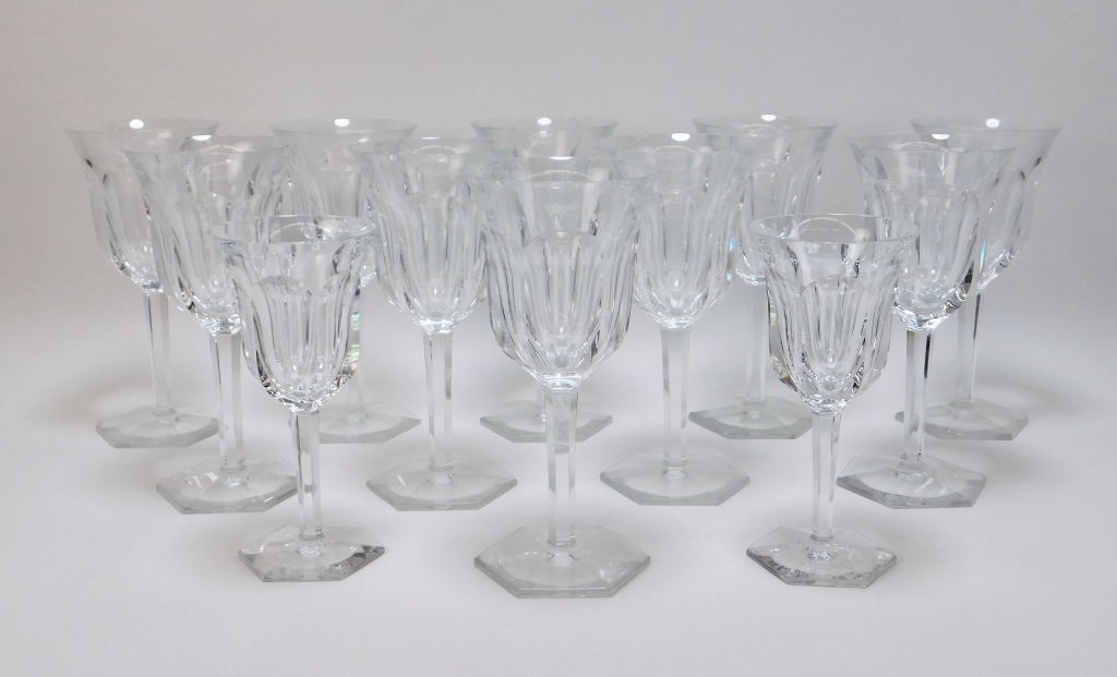 Appraisal: PC BACCARAT FRANCE MALMAISON WINE GLASSES France th CenturyIncludes ten