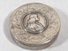 Appraisal: Russian Interest An th century niello silver box probably Russian