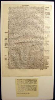 Appraisal: Nicolaus Perrotus CORNUCOPIA SIVE COMMENTARIOS LINGUAE LATINAE Original Printed Leaf