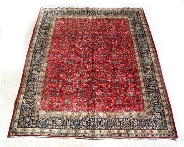 Appraisal: HAND TIED PERSIAN KIRMAN CARPET Approx x in an all