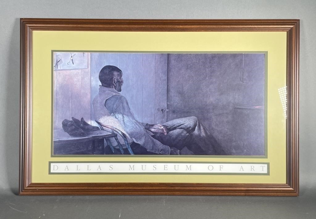 Appraisal: Framed poster of a work by Andrew Wyeth titled That