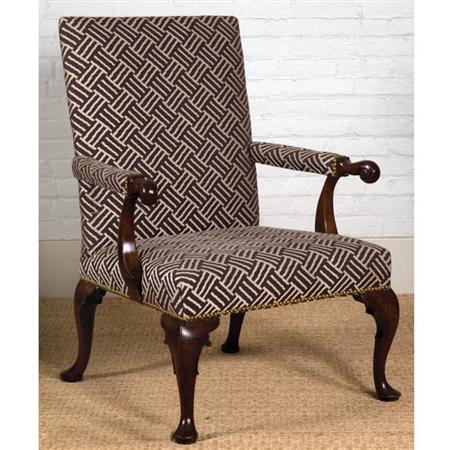 Appraisal: George II Mahogany Library Armchair Estimate -