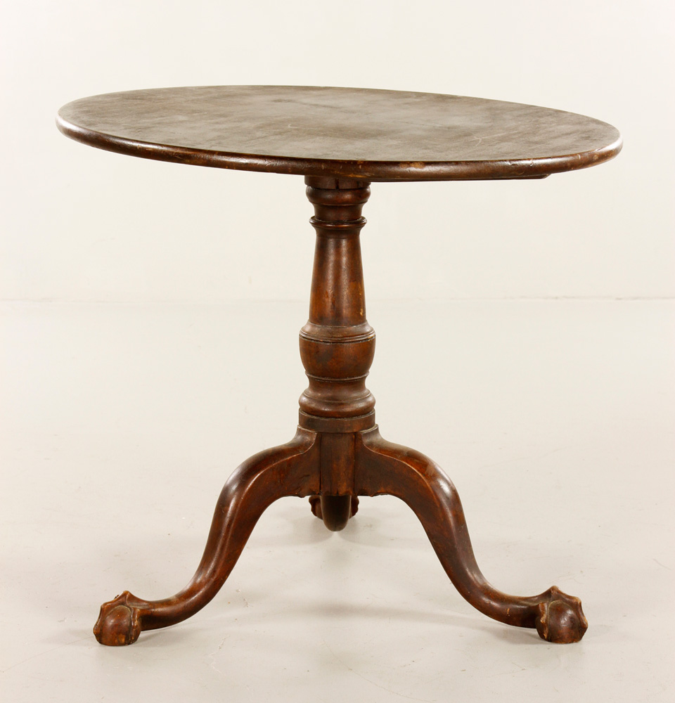 Appraisal: - New England Tilt Top Tea Table New England tilt