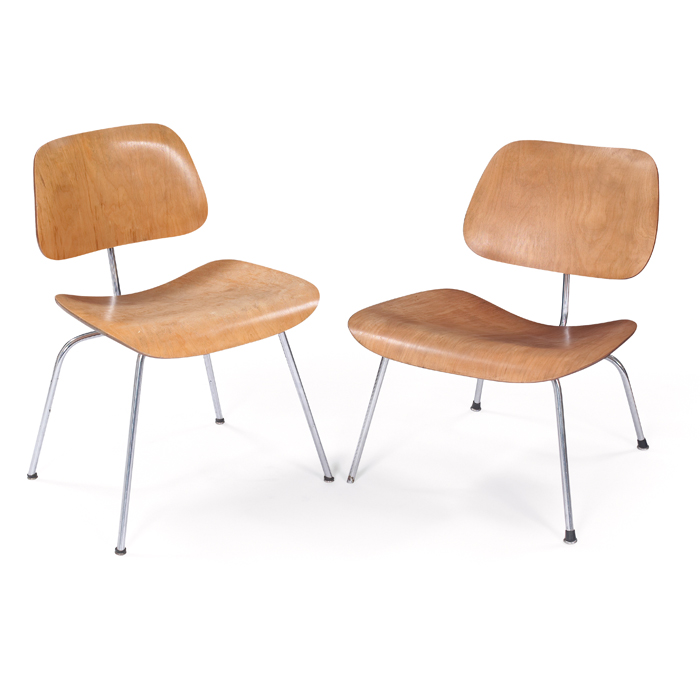 Appraisal: Charles and Ray Eames chairs two DCM and LCM by