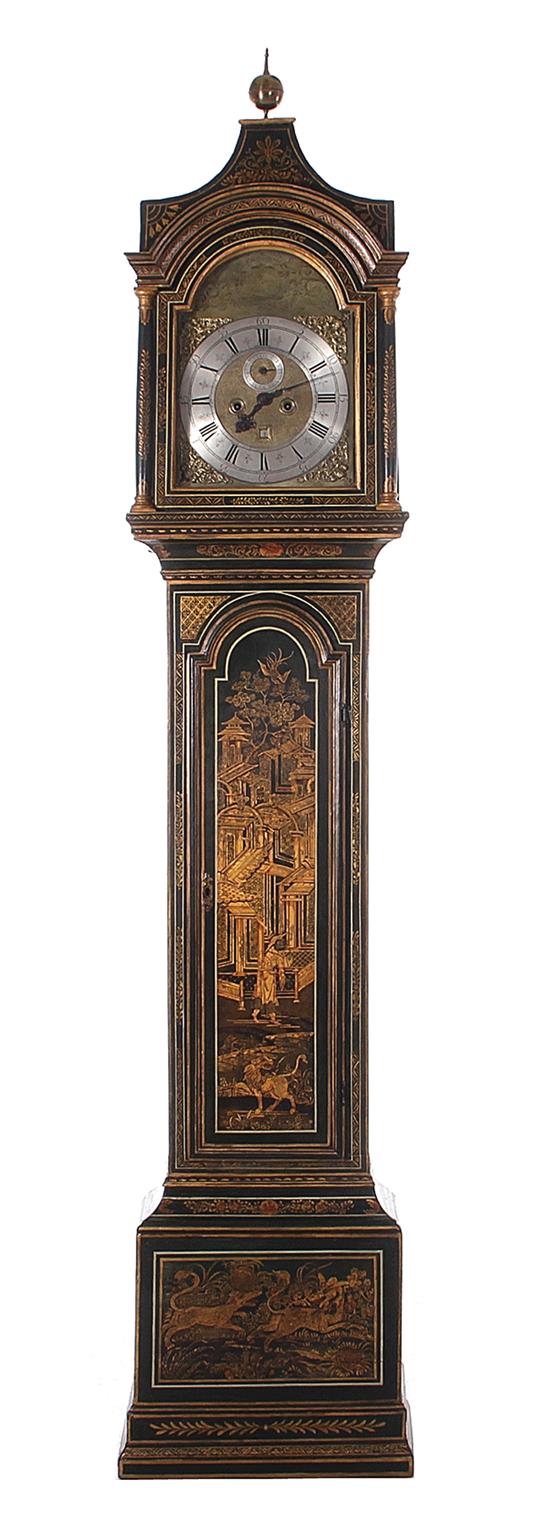 Appraisal: English Chinoiserie longcase clock John Barron London late th century