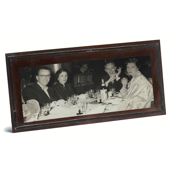 Appraisal: Heintz frame sterling on bronze rectangular shape with an applied