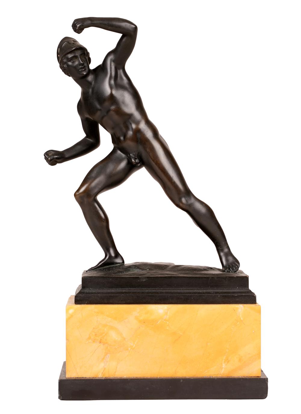 Appraisal: GERMAN CLASSICAL-STYLE NUDE FIGUREpatinated bronze with an integral base mounted