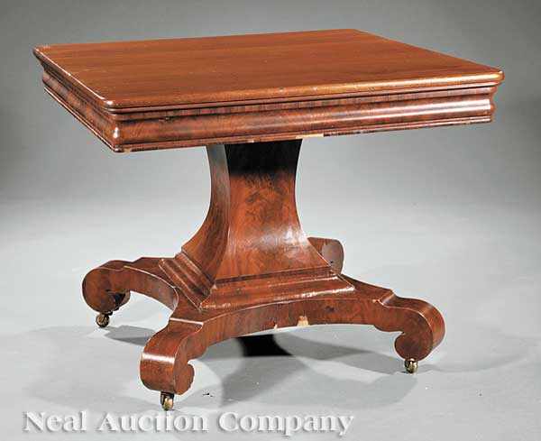 Appraisal: An American Late Classical Mahogany Center Table c New York