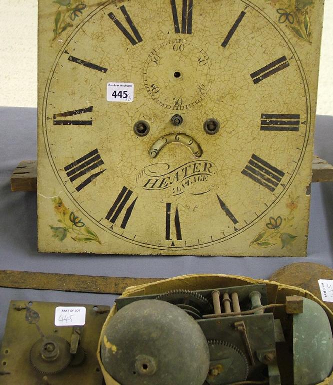 Appraisal: Eight day longcase clock movement the painted arched dial signed