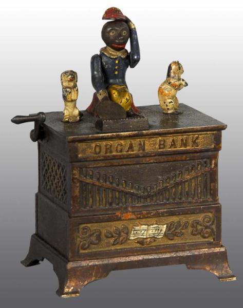 Appraisal: Cast Iron Organ Mechanical Bank Description Manufactured by Kyser and