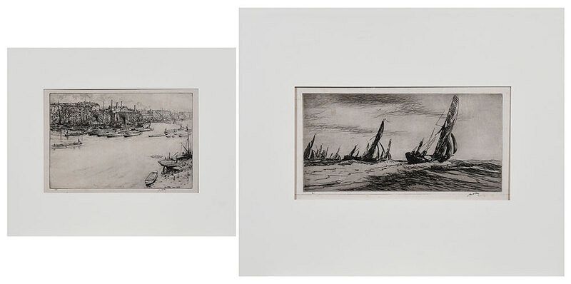 Appraisal: James McBey Scottish - Two British related etchings The Pool