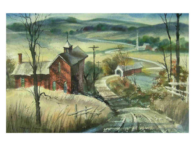 Appraisal: Edward J Basker Indiana - x watercolor signed lower left