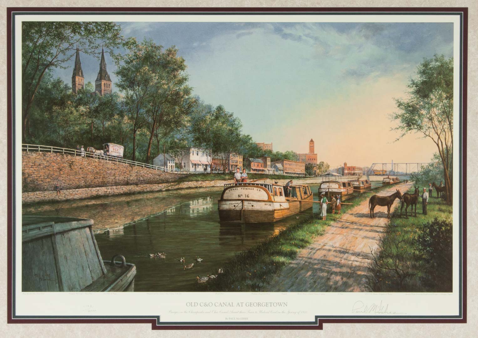 Appraisal: Paul McGehee Old C O Canal at Georgetown litho American