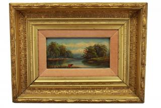 Appraisal: American School Bucolic River Landscape American School Bucolic River Landscape