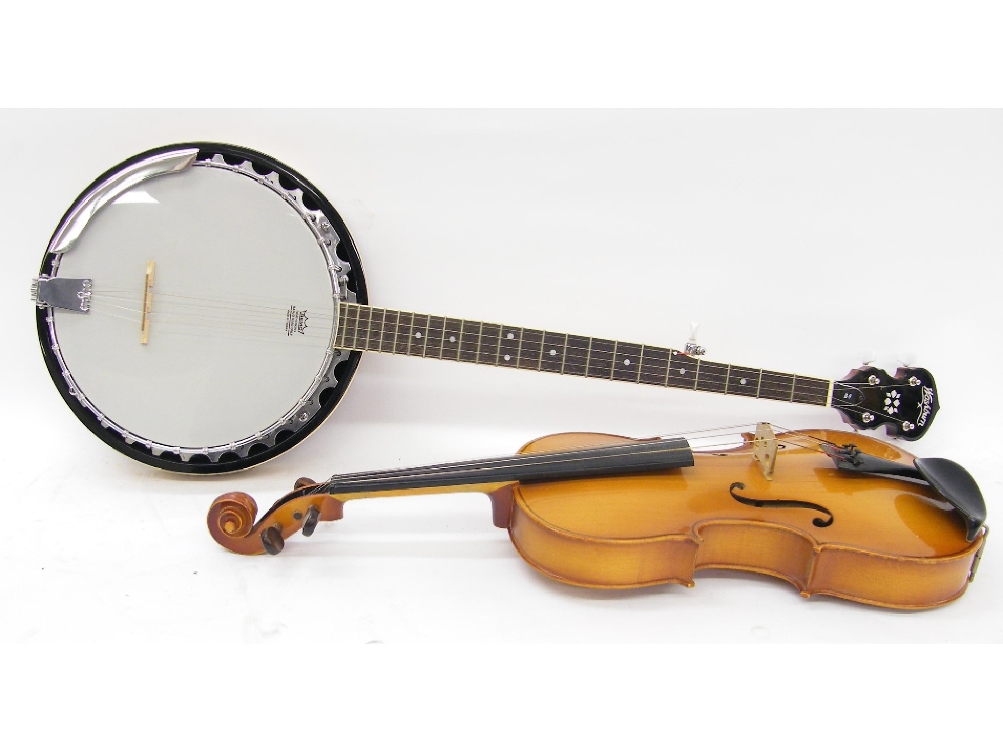 Appraisal: Contemporary Washburn B- five string banjo together with a contemporary