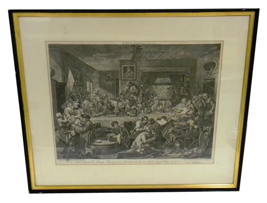 Appraisal: William Hogarth British - engraving An Election Entertainment Paulson viii