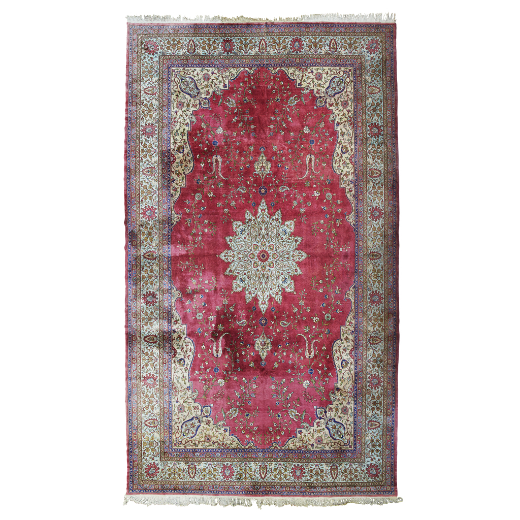 Appraisal: TABRIZ CARPET NORTHWEST PERSIA EARLY TH CENTURY the rose pink