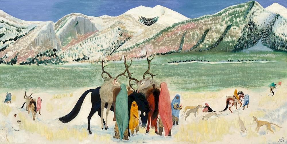 Appraisal: The Deer Hunters by Dorothy Brett Dorothy Brett - The